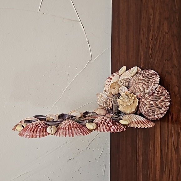 Vintage Virgin Mary natural seashells wood handmade decoration San Carlos - Picture 9 of 14